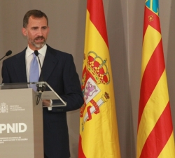 Don Felipe en un momento de su intervención